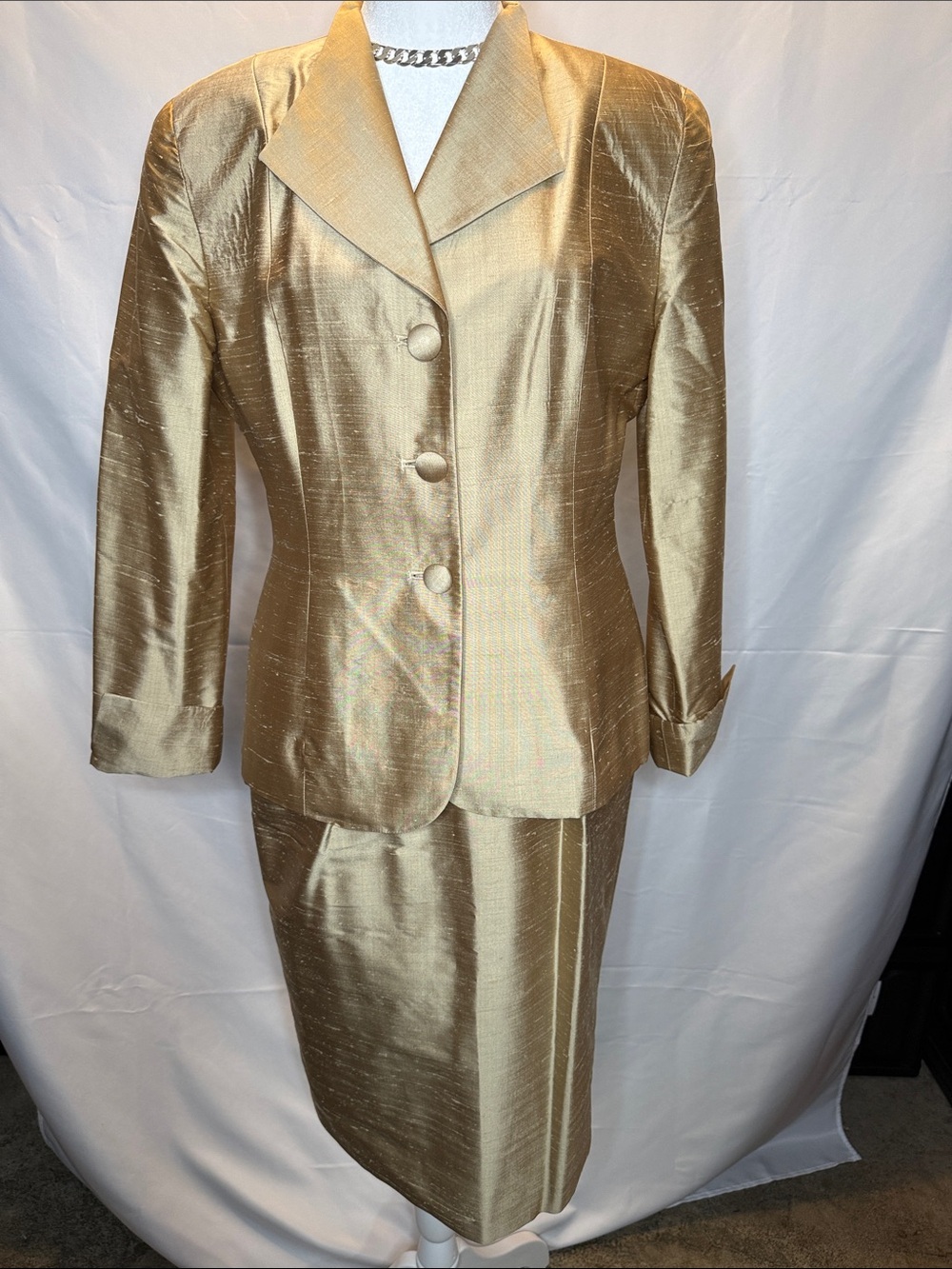 Saville Suit Jacket in Light Gold